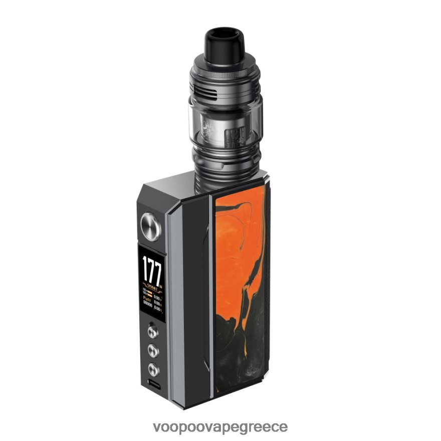 VOOPOO Vape Kit Greece | VOOPOO DRAG 4 εργαλειοθήκη όπλο μέταλλο + τροπικό πορτοκάλι FHDL4Z165